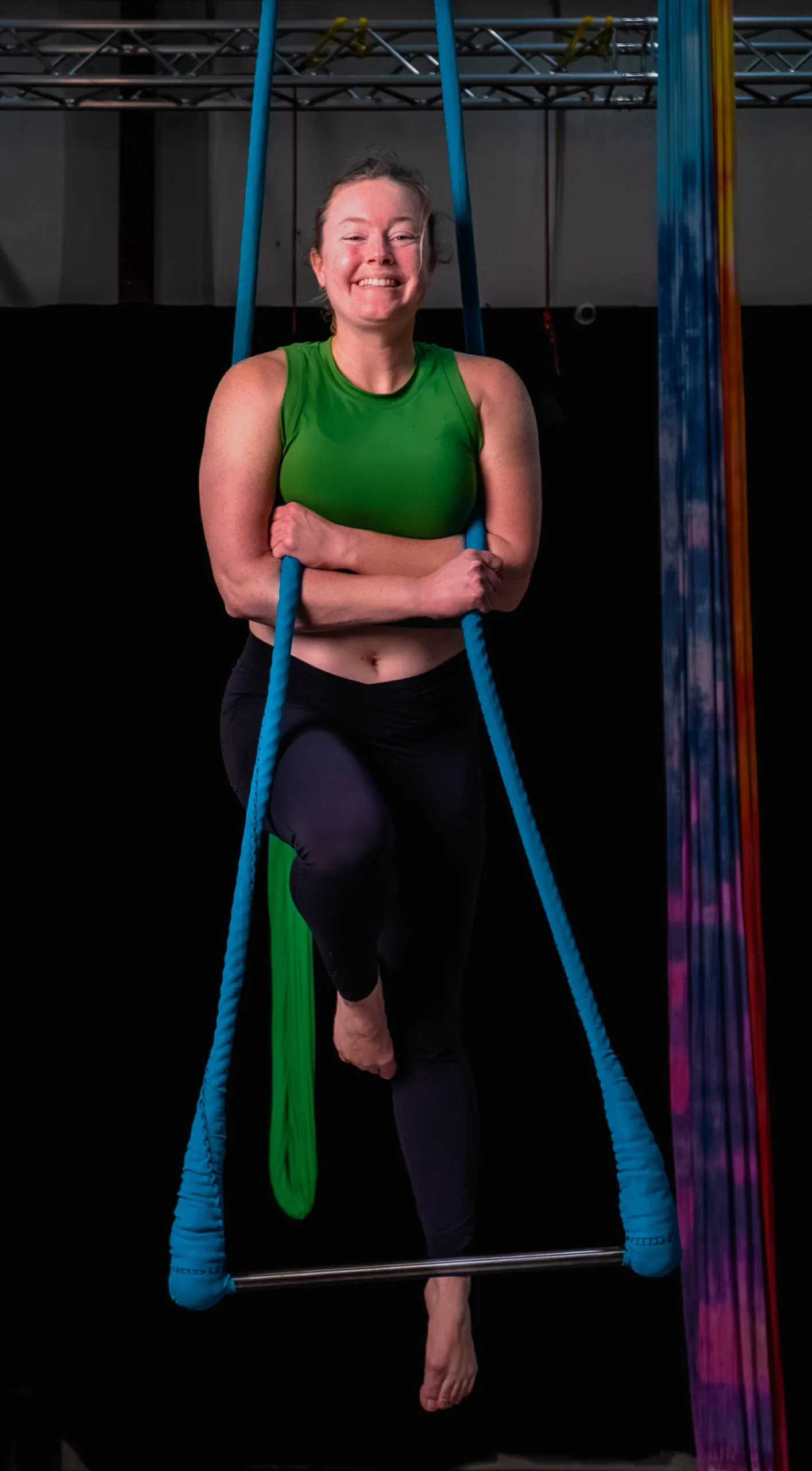 Aerial performance in the studio
