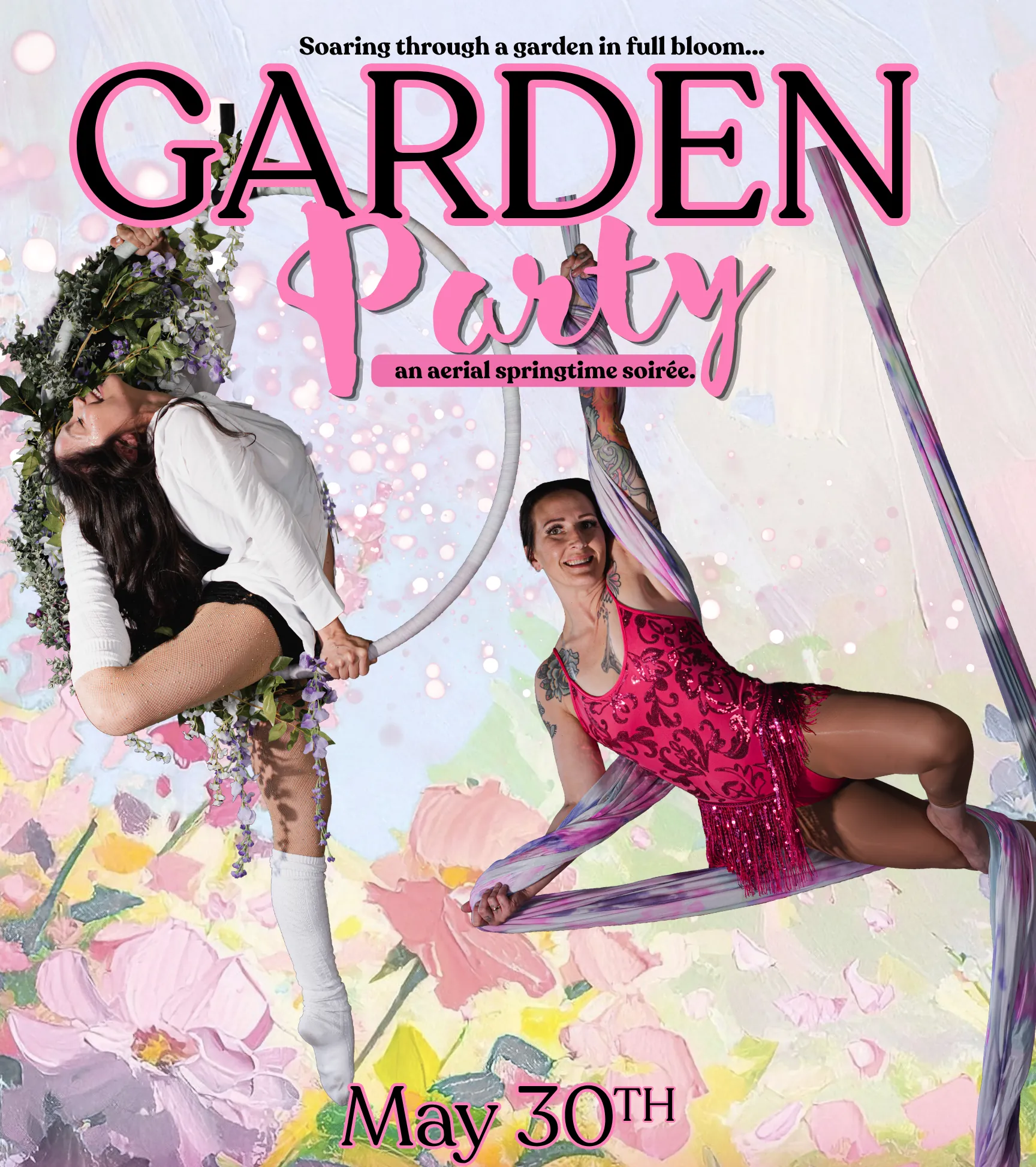 Garden Party springtime student showcase poster