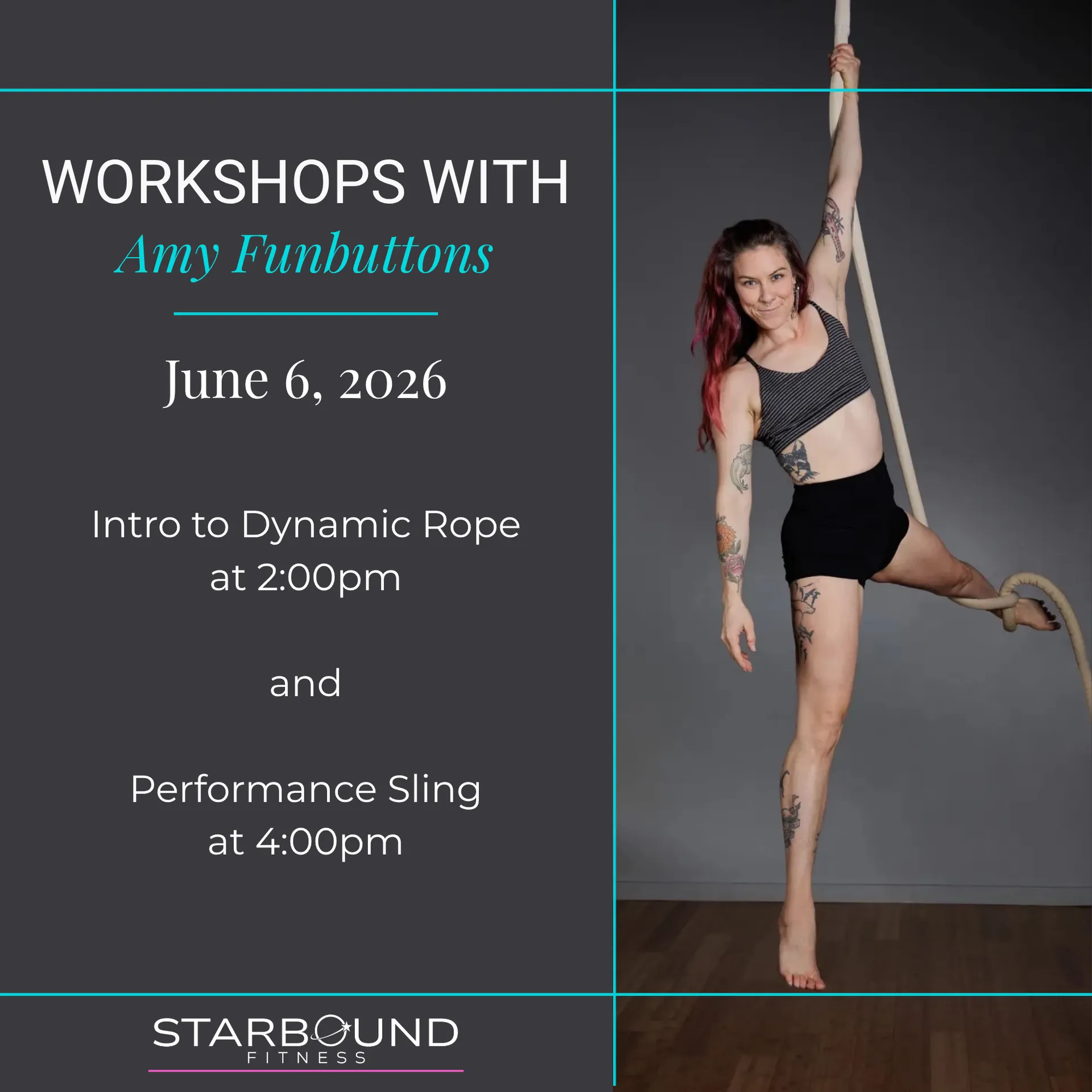 Workshops with Amy Funbuttons poster